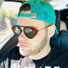 Брендовые дизайнерские стимпанк Солнцезащитные очки, модные женские и мужские круглые солнцезащитные очки, очки UV400, солнцезащитные очки Oculos de sol