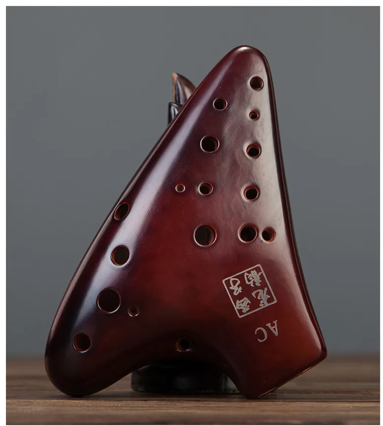 Professional 16 Holes Alto C Ocarina Two Tubes Ac Tone Ocarina Musical