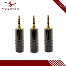 50pcs 4 poles RCA Connector 2 5mm jack RCA Audio Connector RCA audio plug 2 5mm audio plug Stereo Headset Dual Track Headphone