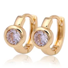 Геометрический круглые гвоздики простота серьги Элегантные серьги с кристаллами для женщин Jewelry подарки