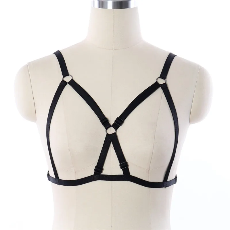 Sexy Lingerie Cage Bra Harness Cupless Strappy Bralette Elastic Bra Body  Harness Belly Belts for Women Girls