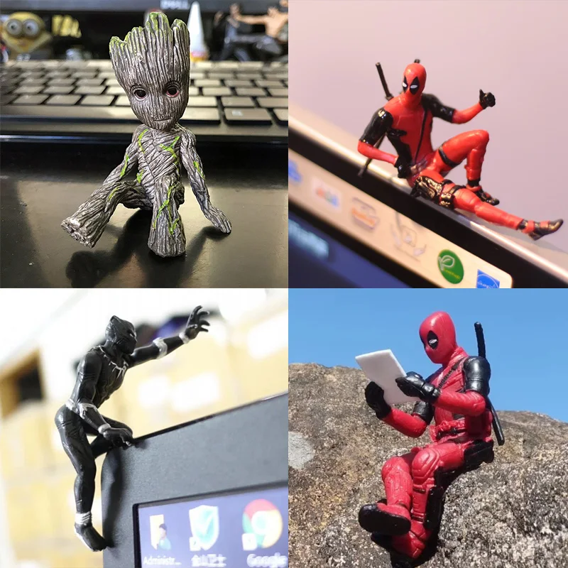 

Deadpool 2 Action Figure Black Panther Posture Model Anime Mini Doll Decoration PVC Collection Figurine Toys Model For Children