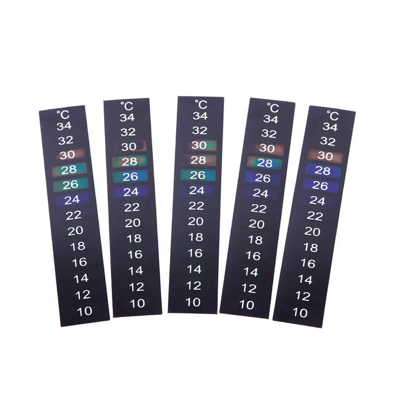 Kkiuop 1pcs Aquarium Temperature Meter Sticker,Stick On Thermometer Strip,Fish Tank Temperature Sticker,Tank Thermometer Water