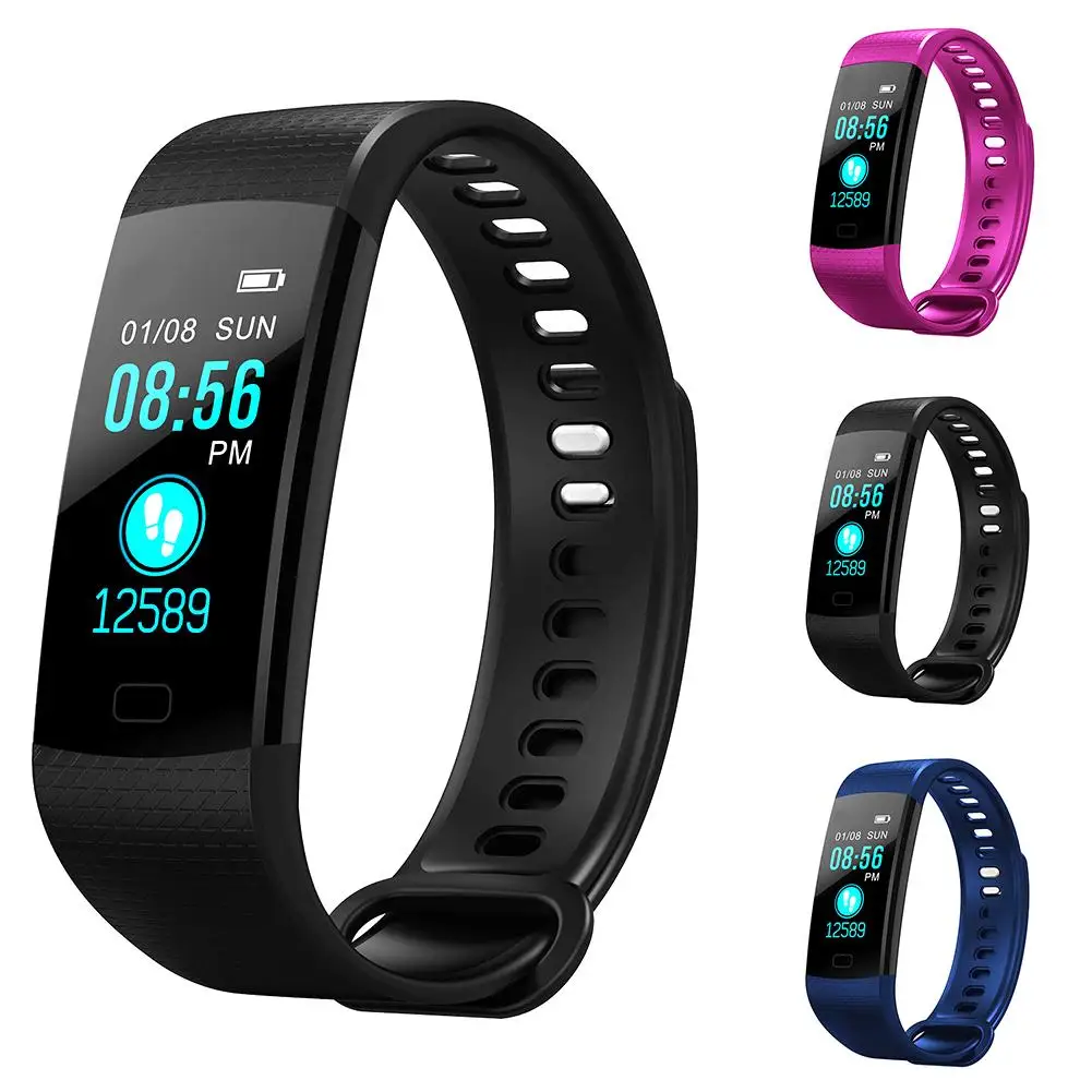 

IPS Colorful Women men Smart watches Screen Wristband Rate Blood Pressure Monitor Smart Bracelet Smart Watch Wristband