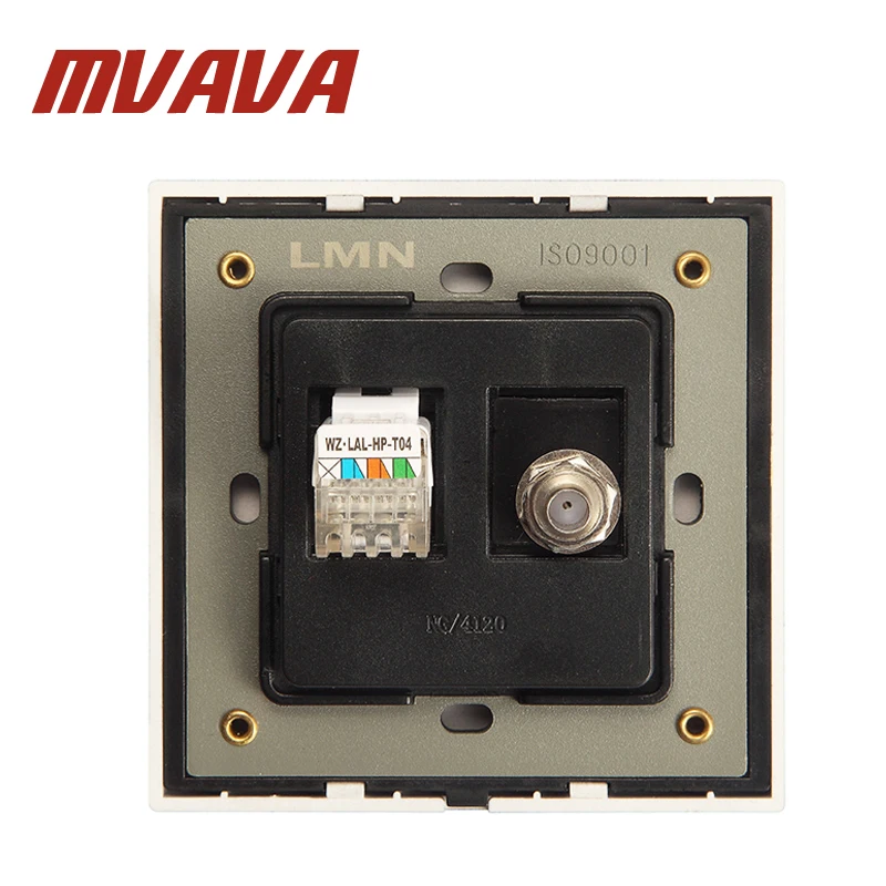 MVAVA PC компьютер и ТВ стена под телевизор розетка электрические RJ45 блестящее