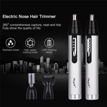 

3in1 electric nose trimmer usb rechargeable men's ear nose hair cutter women eyebrow shaper face care Sideburns beard shaver S47