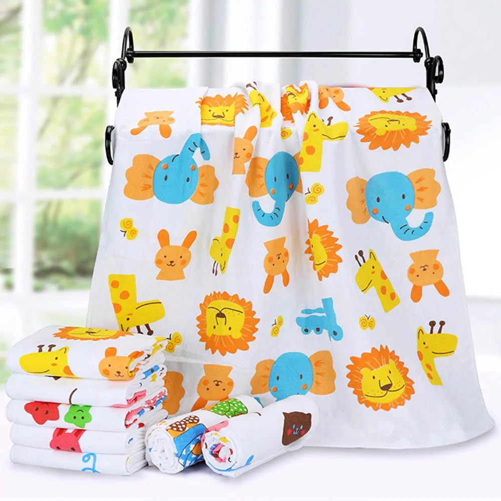 Купальные полотенца для детей, хлопковые газовые детские полотенца с цветочным принтом для новорожденных, мягкое водопоглощающее