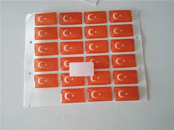 

400 Pieces Interior Turkey Flags Car Steering Wheel Sticker Emblems Decorations Turkey Flag Audio Knob Window Lift Car Styling