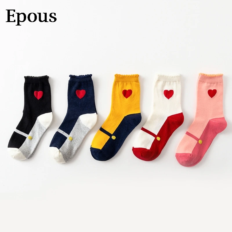 Epous носки Harajuku Kawaii розовые корейские уличные забавные винтажные пушистые