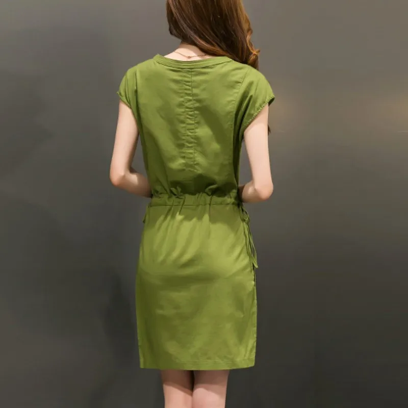 GUYUNYI простое хлопковое платье для девочек на лето 2020 Vestidos с карманами и