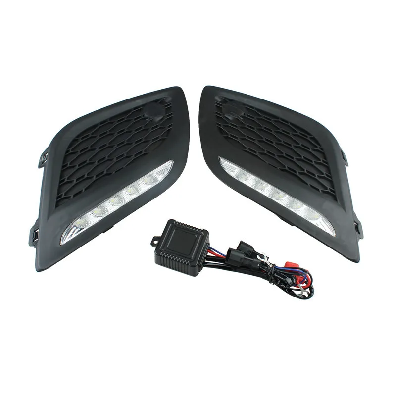 

1 pair Racing Grills with Daytime Running Lights LED DRL Fog Head Lamps for 2011 2012 Volvo XC60