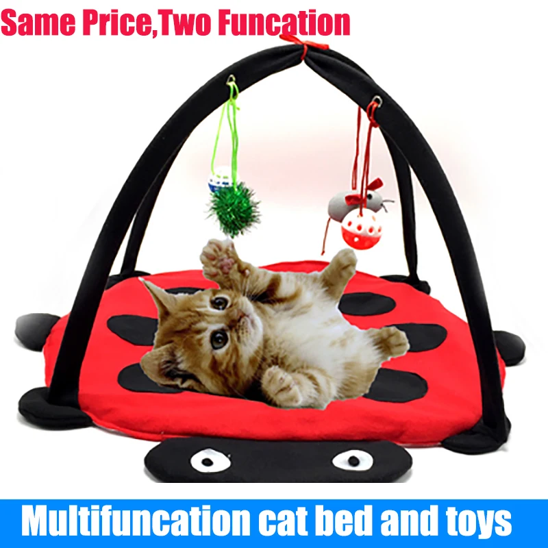 

Pet Cat Bed Cat Play Tent Toys Mobile Activity Playing Bed, Toys Cat Bed Pad Blanket House, Pet Furniture Cat House With Ball