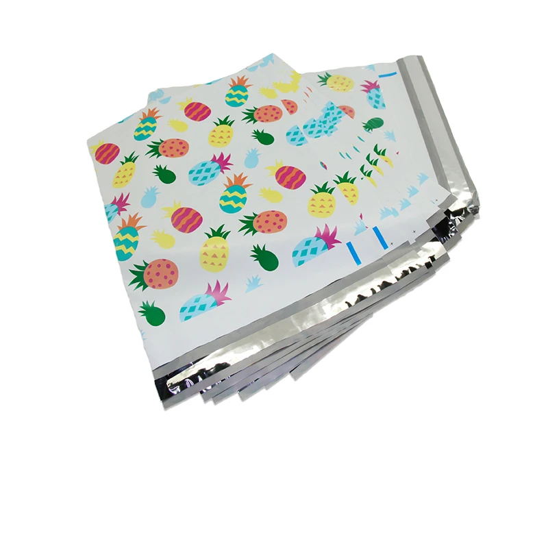 100 шт 10x13 дюймов полиэтиленовый почтовый конверт 26x33 см с рисунком ананаса, полиэтиленовый почтовый конверт для самозапечатывания