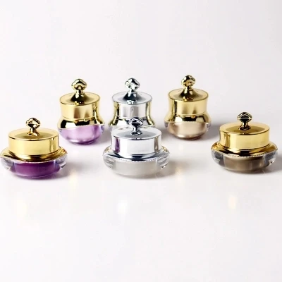 

5g 10g Crown Shape Plastic Refillable Bottles Empty Pot Bottles Makeup Jar Travel Face Cream Lotion Cosmetic Container