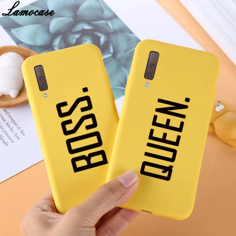 

Yellow Candy Color Case For Samsung A7 2018 Silicon TPU Soft Cover Samsung Galaxy A7 2018 GalaxyA7 A 7 2018 SM-A750F A750F A750