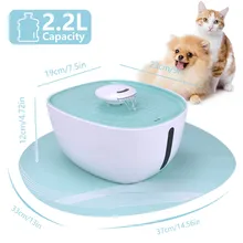 DEWEL автоматический фонтан для кошек и собак с ночной лампой 2.2л автоматическая кормушка для домашних животных+ фильтр миска для домашних животных диспенсер для воды
