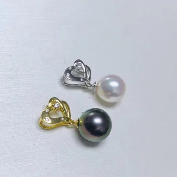 

925 Silver Pearl Pendant Mounting Pendant Findings and Component for Big Edison Pearls Jewelry Parts Fittings Women Accessories