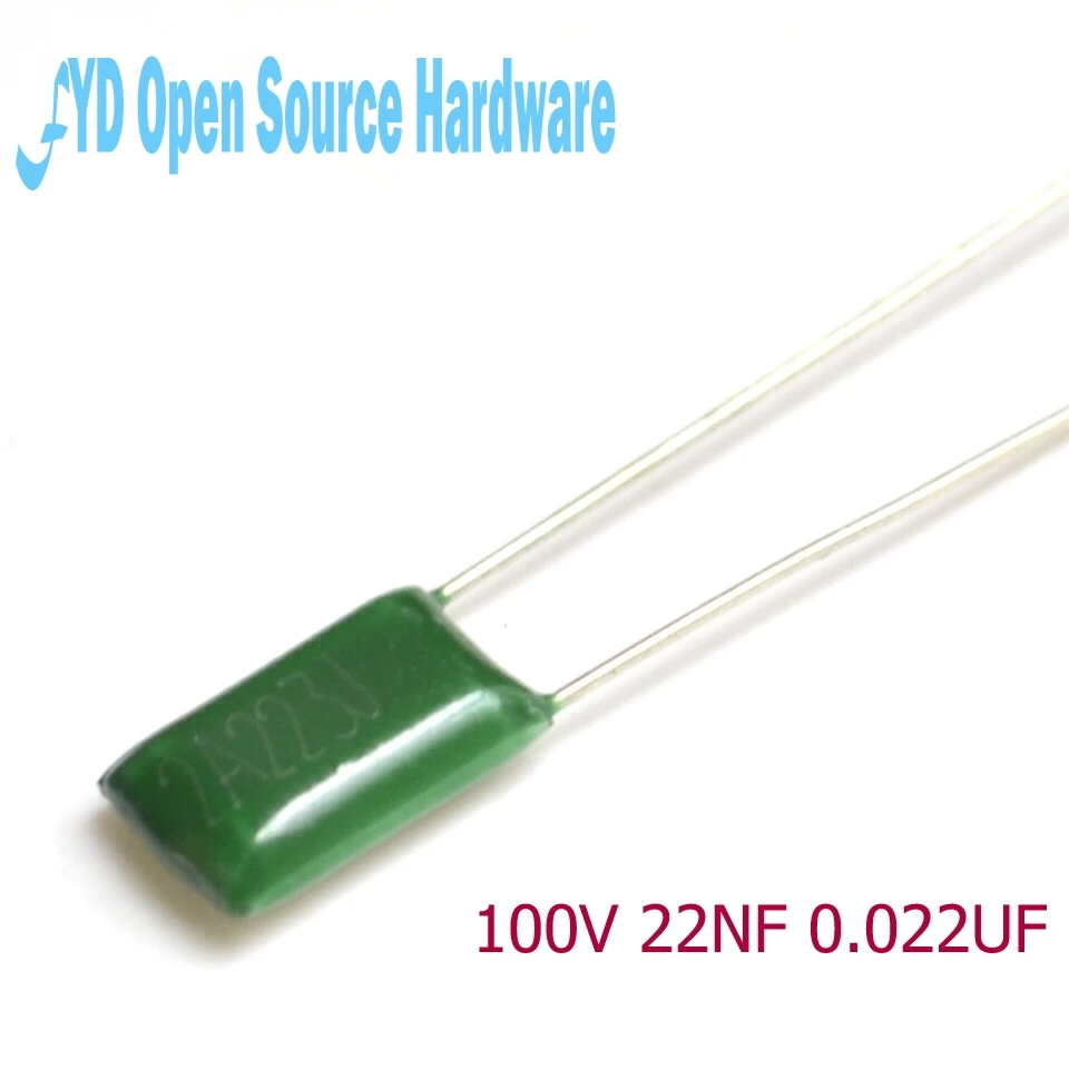 

50pcs 2A223J 100V 22NF 0.022UF polyester capacitors