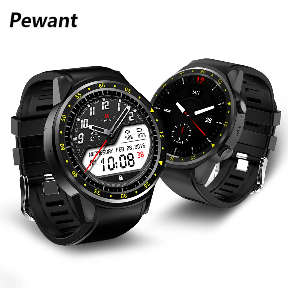 Новый pewant GPS Спорт Смарт часы 1.3 дюймов mtk2503 Bluetooth SmartWatch Поддержка sim-карты наручные часы с Камера для androed IOS