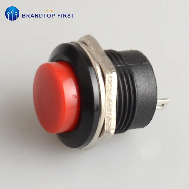 16 мм Мгновенный кнопочный переключатель R13-507 - Цвет: Красный