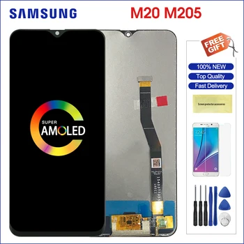 

original samsung m20 display Galaxy 2019 SM-M205 M205F M205G/DS LCD 2340X1080 Screen Digitizer Assembly replacement display