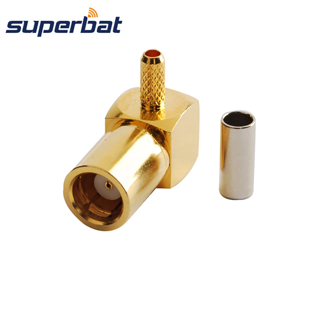 Superbat 75 Ом SMB разъем прямоугольный обжимной соединитель для соединительного