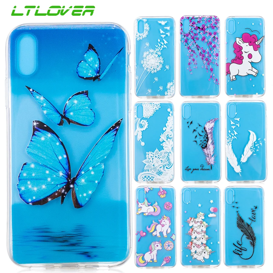 Case For iPhone XR Phone Protective Cases Cartoon Soft Transparent Silicone Apple XS Max Back Cover Fundas |