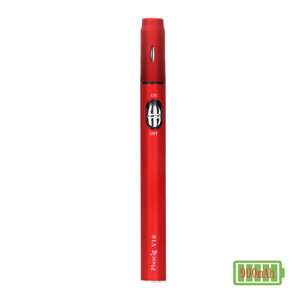 Red Pluscig V10 vape ручка 900 мАч батарея наборы электронных сигарет Совместимость с брендом IQO нагревательный табачный Стик(обновление - Цвет: Red