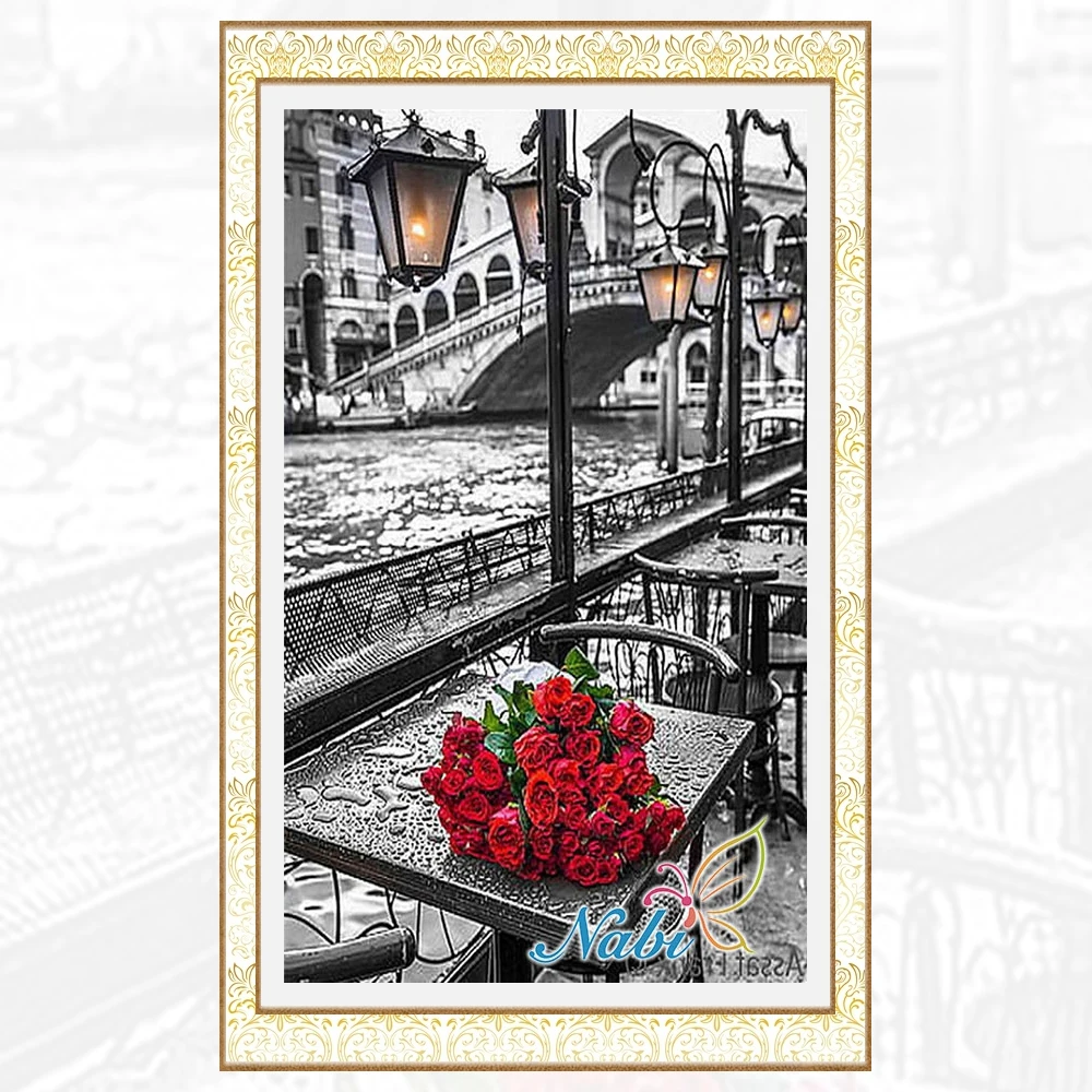 

diamant painting DIY diamond painting cross stitch Needlework diamond mosaic diamond embroidery Paris red umbrella pattern