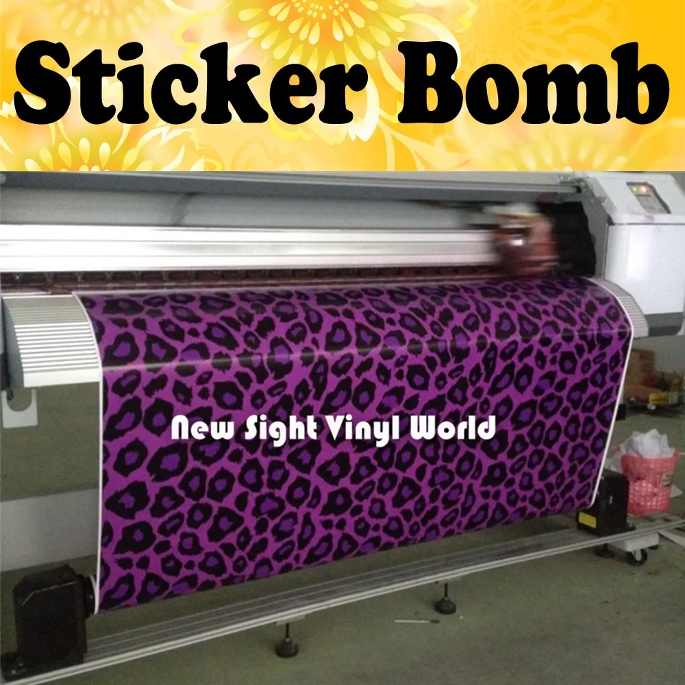 Leopard Camouflage Vinyl Film Leopard Pattern Camo Car Wrap Air Drain