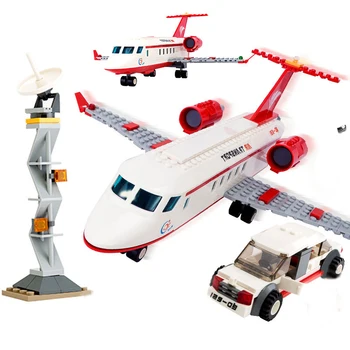 

334pcs City Airplane Toy Air Bus Model Airplane VIP Private Jet DIY Building Blocks Bricks Educational Toys For Children Gifts