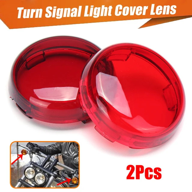 2pcs Turn Signals Light Indicator Lens Cover for Harley Davidson Dyna