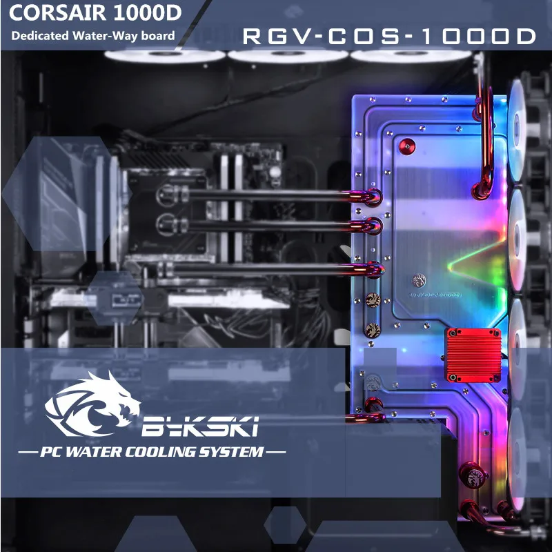 Акриловая водная доска BYKSKI решение для водяного охлаждения RGB/A-RGB освещения CORSAIR