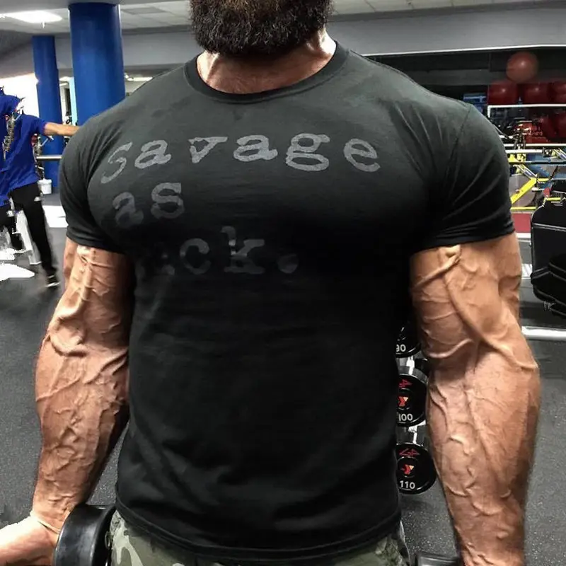 Mens Bodybuilding cotton T shirt 2018 New Short sleeve ...