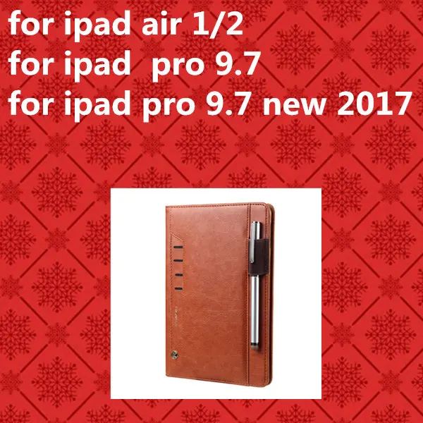 Кожаный чехол для ipad pro 11 дюймов 10,5 ''для ipad Mini 1, 2, 3, 4 для ipad 5 6 7 8 9 воздуха 1 2 pro 9,7 искусственная кожа полностью защищающий чехол - Цвет: 9.7inch Brown