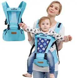 Высокое качество Детские эргономичный Hipseat Перевозчик малышей дышащий цветочный хлопок рюкзак младенческой 4 сезона Обёрточная бумага