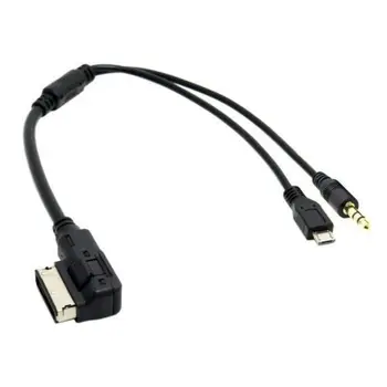 

Chenyang Media In AMI MDI to Stereo 3.5mm Aux & Micro USB Charge Adapter Cable For car VW