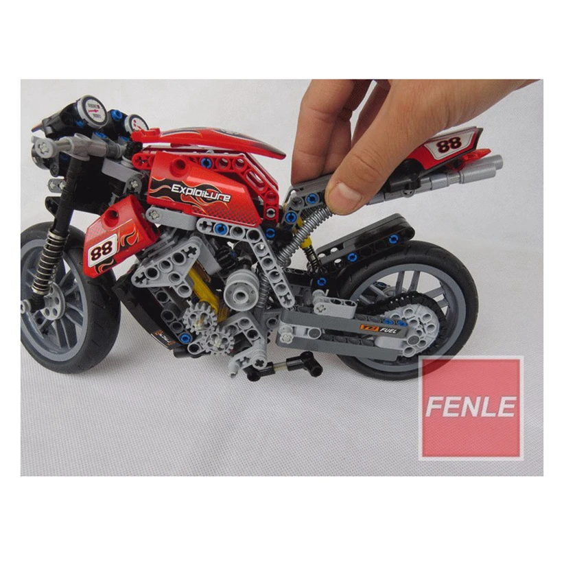 

Speed motorcycle Toy building blocks decool 3353 technic Exploiture Model Compatible with technic racing 431pcs set