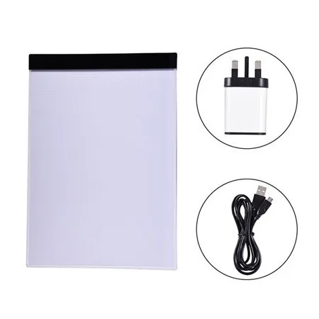 Чертежный копировальный щит светодиодный световой короб ультратонкий A4 качество практичное 4 мм анимация слежение при копировании Pad Доска без излучения - Цвет: UK plug