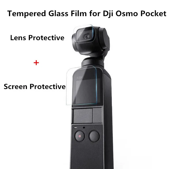 

DJI OSMO Pocket Tempered Glass Explosion-proof LCD Screen Protector Film+Lens Film Protection for OSMO Pocket Gimbal Accessories