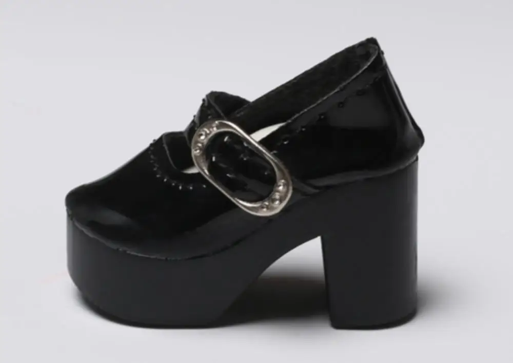 OUENEIFS/ ; черные туфли кукольные аксессуары на высоком каблуке; мини-игрушечная обувь; подходит для 1/4 6,5 см; BJD SD; кукольные WX4-08 - Цвет: WX4-08 black