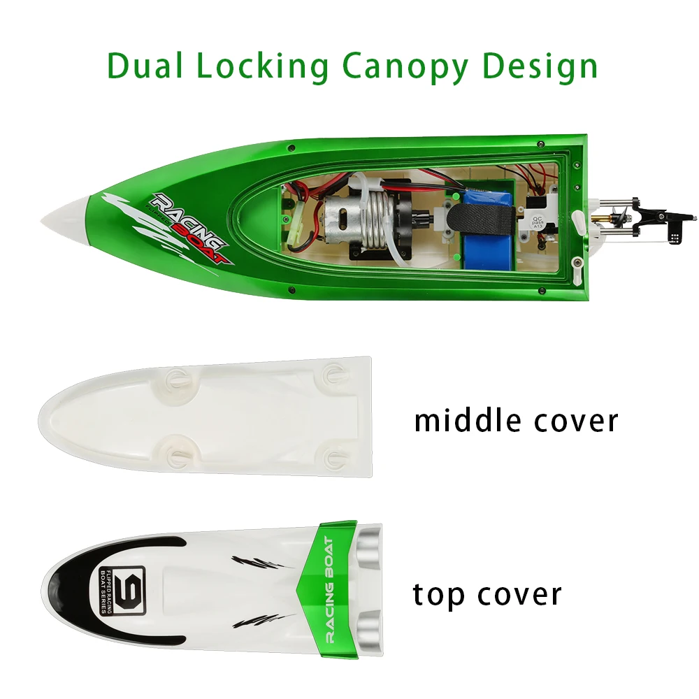 Горячая RC лодка FT009 2,4G 4CH система водяного охлаждения саморегулирующаяся 30 км/ч высокоскоростная гоночная RC лодка