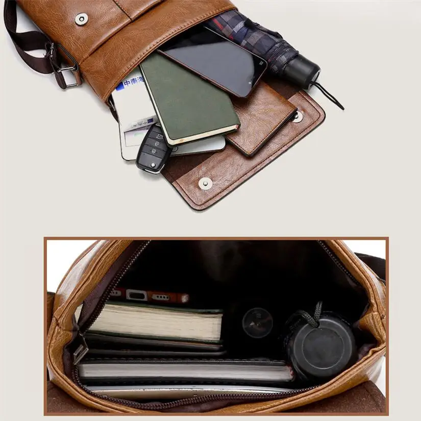  JEEP BULUO Men Shoulder Bag Set Big Brand Crossbody Business Messenger Bags For Man Fashion Casual  - 33054423490