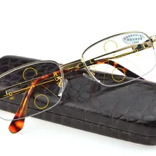 Leesbril прогрессивные Мультифокальные очки для чтения, мужские часы, светильник, сплав для интеллекта, добавить+ 1+ 1,5+ 2 до+ 4