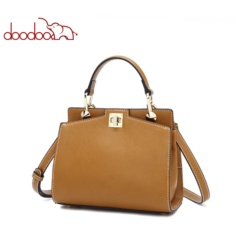 

DOODOO Brand Women Handbag Female Shoulder Crossbody Bags Ladies Pu Leather Top-handle Messenger Bags 2018 New 2 Color Tote Bag