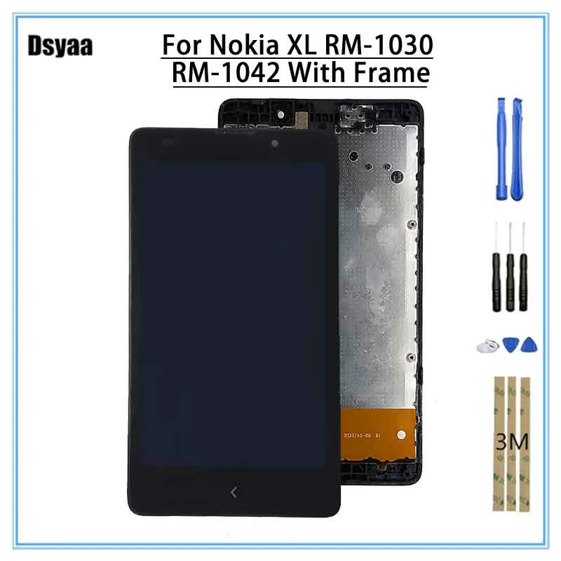 5 0 &quotдля Nokia XL RM-1030 RM-1042 ЖК-дисплей с сенсорным экраном и рамкой полная сборка
