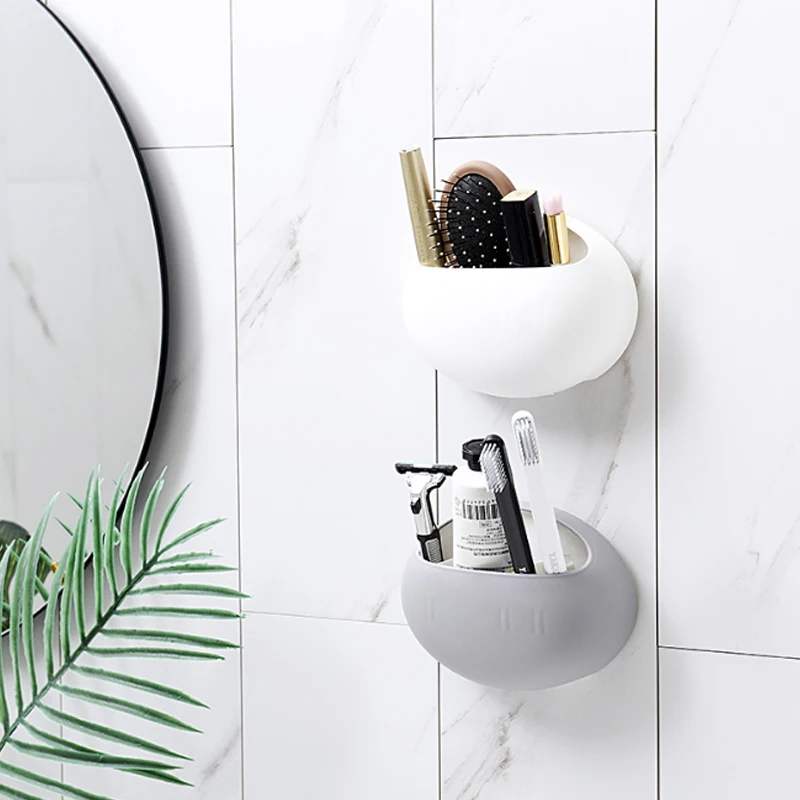 

Practical Creative Toothpaste Container Suction Hooks Rack Toothbrush Holder ABS Space Saver Organizer Toothbrush Shelf Suction