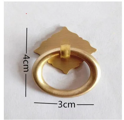 

Hardware accessories bronze ring cabinet copper bronze small handle Chinese antique copper furniture drawer accessories 02