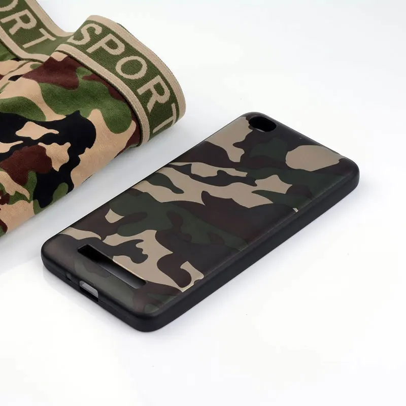 Cubierta de camuflaje para xiaomi redmi 4x 4a funda de silicona teléfono coque nuevo diseño grueso pesado TPU suave funda capa