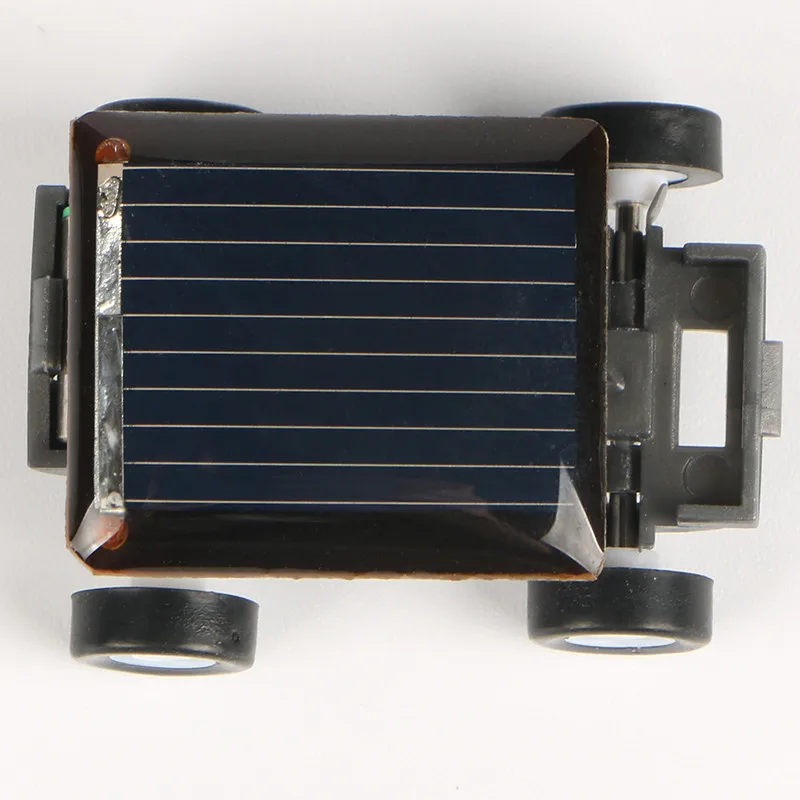 Strange Black Creative Smallest Mini Solar Powered Car Model Solar Toys Kit Gadgets Educational Baby Kids Toys For Children solar car toy